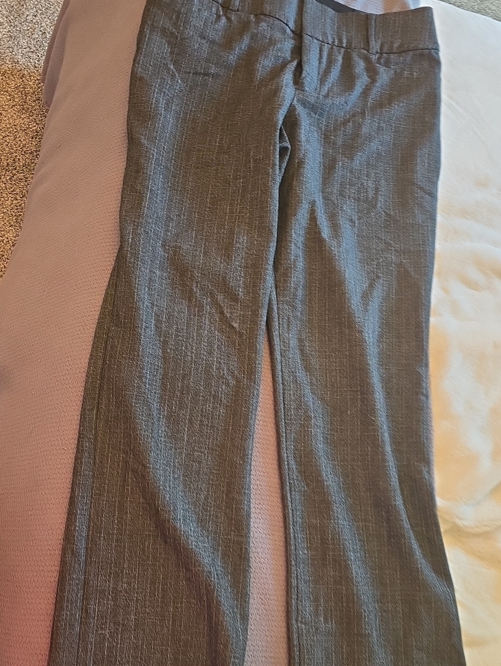 Nine West Gray Pinstripe Dress Pants